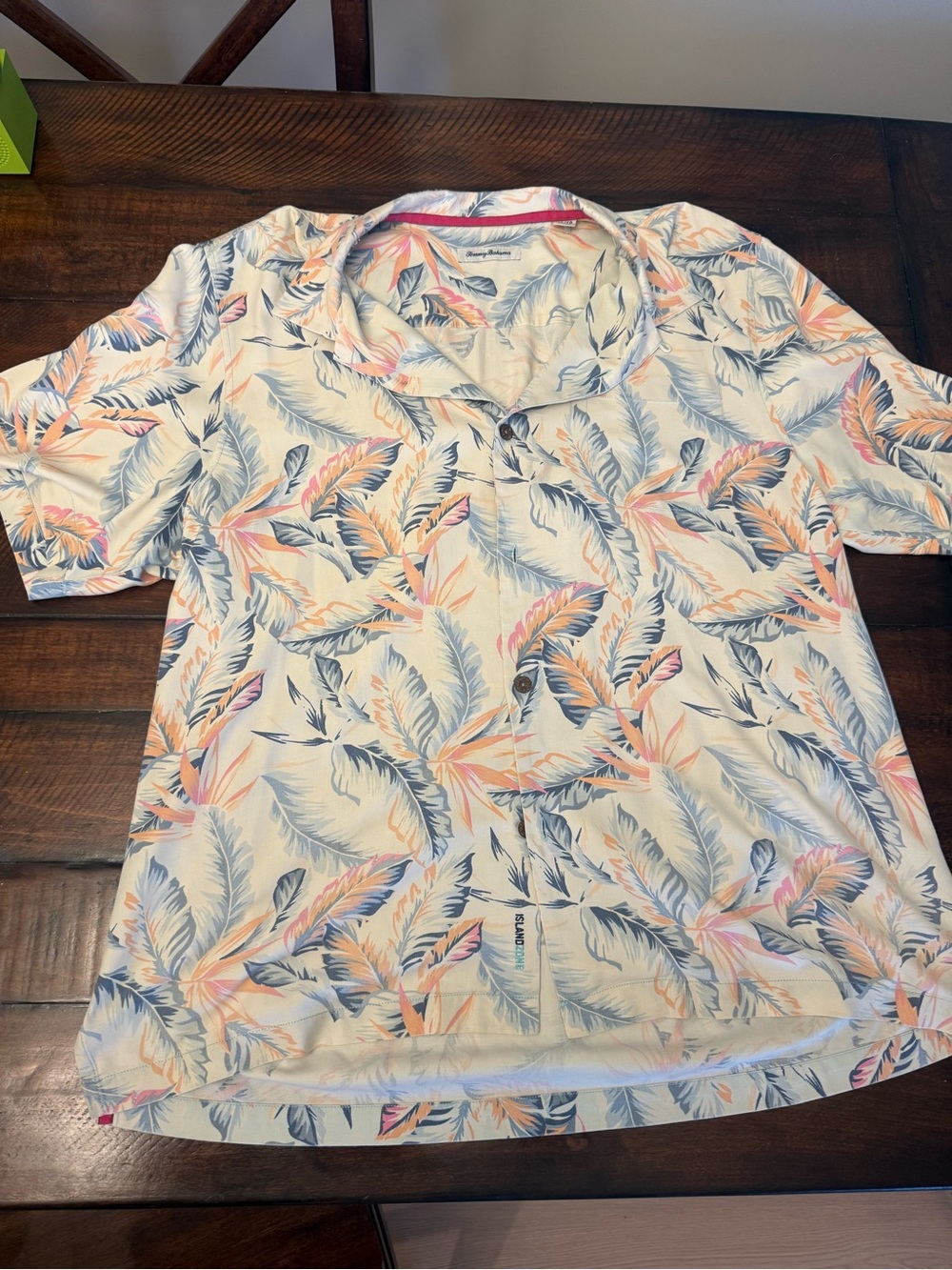 Tommy Bahama Men’s Ceam Tropical Leaf Print Button Shirt